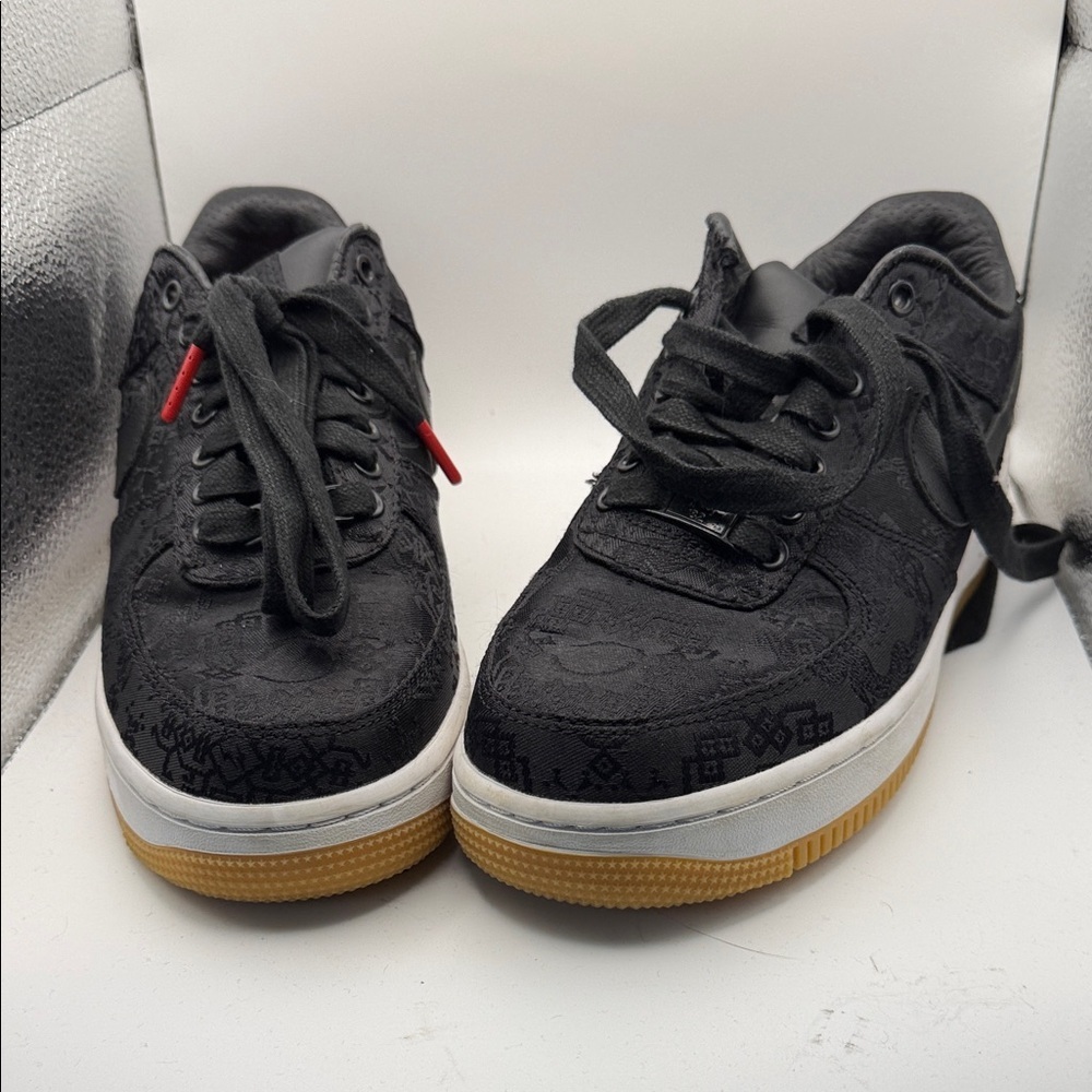 Nike Fragment Design x CLOT x Air Force 1 'Black Silk' sneakers